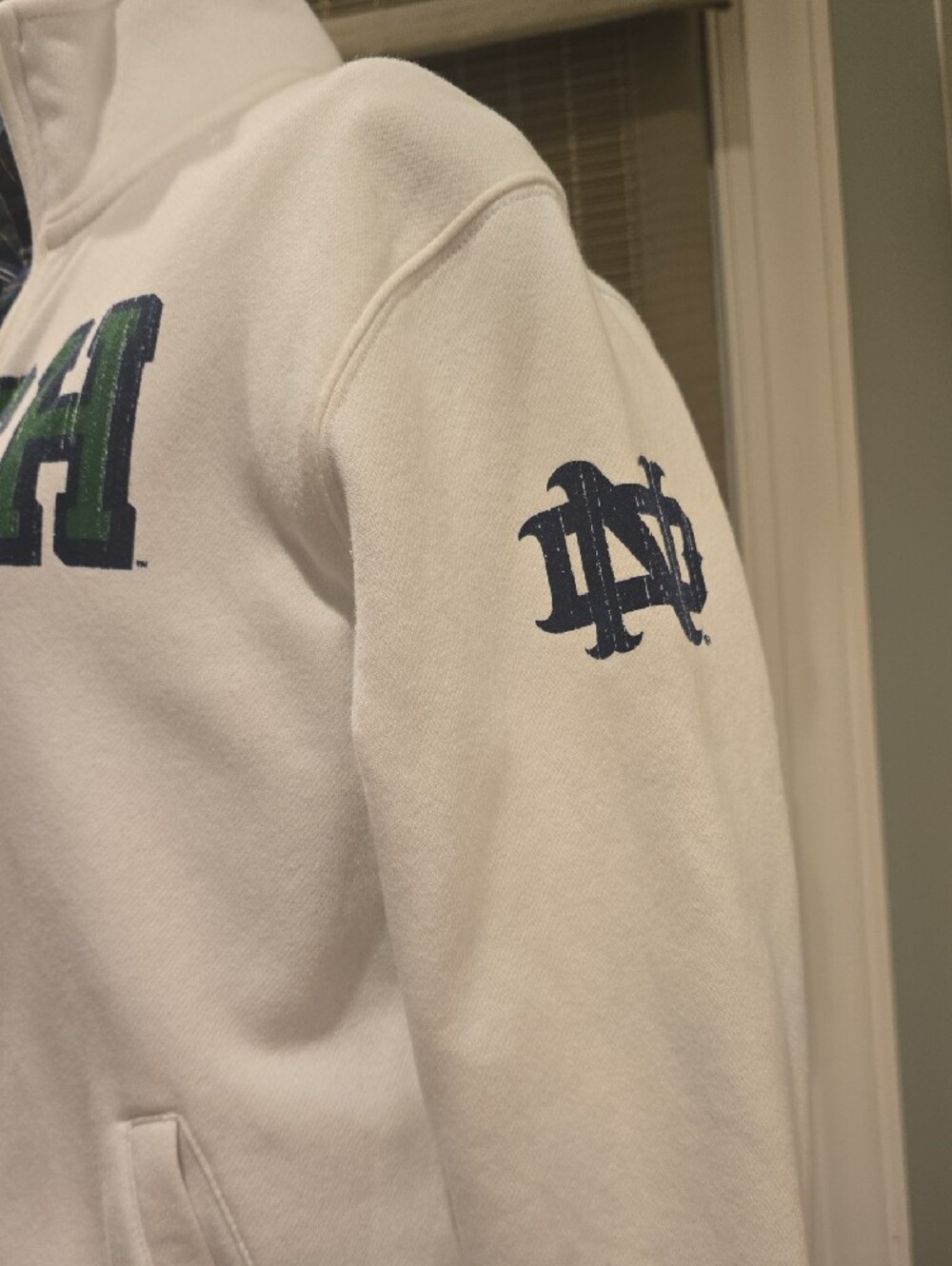 Under Armour White Full-Zip 'IRISH' Sweatshirt Jacket - Picture 2 of 3